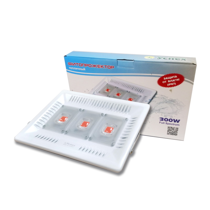 Фитопрожектор тепличный влагозащитный 300 Вт мультиспектр