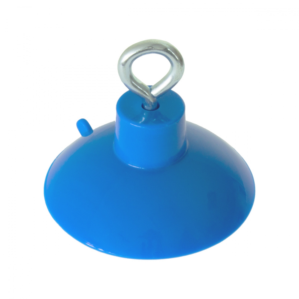 фото Присоска силиконовая delight с металлическим кольцом, голубая