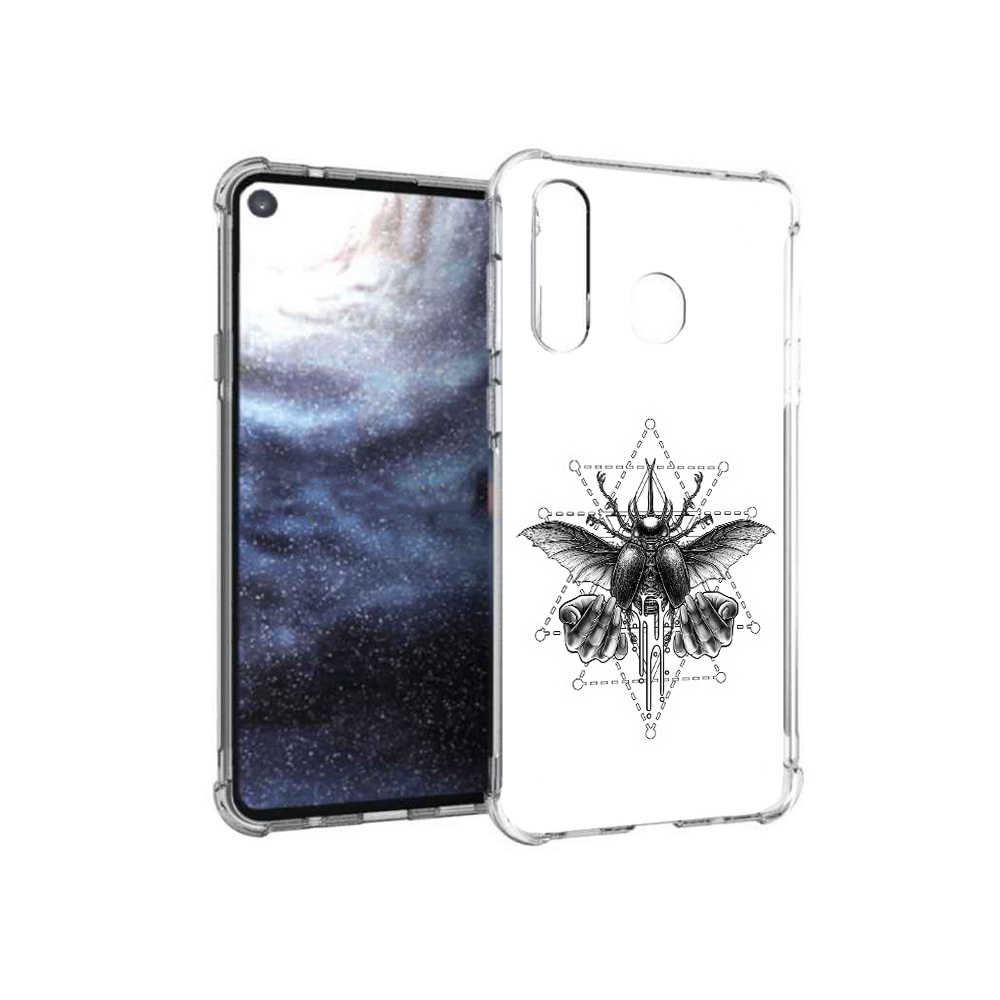 

Чехол MyPads Tocco для Samsung Galaxy A8s скарабей (PT124633.501.601), Прозрачный, Tocco