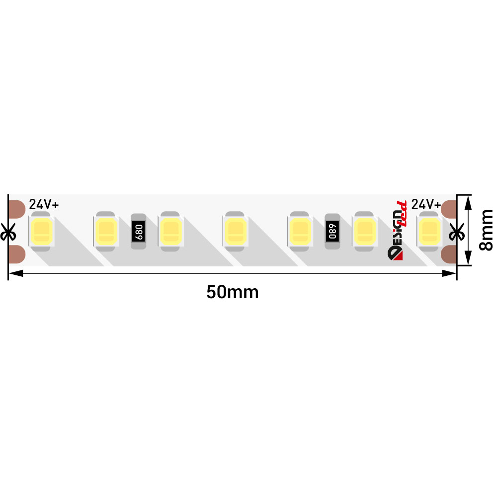 фото Designled светодиодная лента designled "dsg2140-24-sfd-33" 24v ip33 smd2835 14.4 вт/м, 112