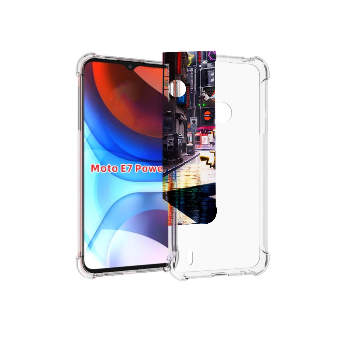 

Чехол MyPads Пикачу-в-городе для Motorola Moto E7 Power, Прозрачный, Tocco