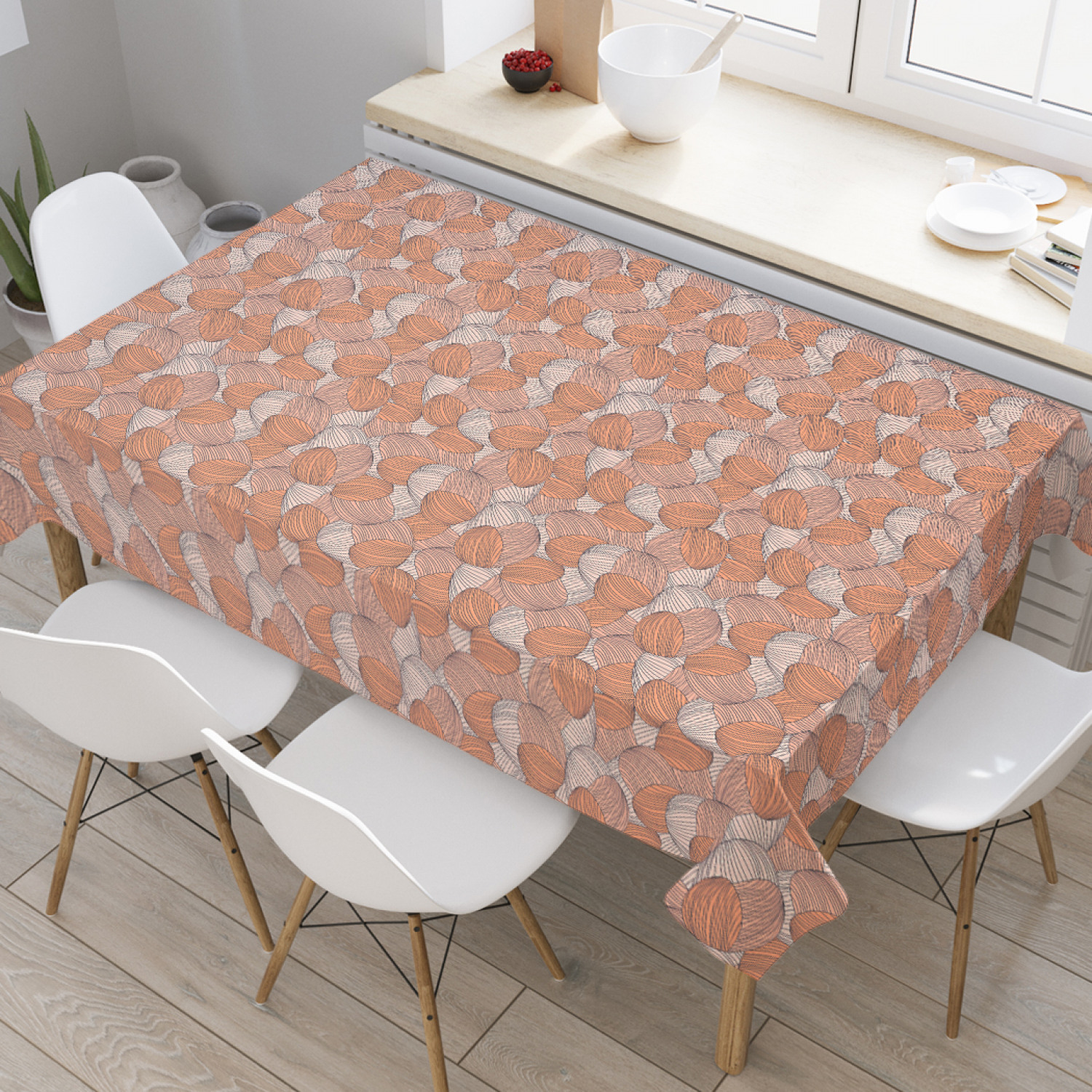 

Скатерть прямоугольная JoyArty "Овалы в стиле дудл" из сатена, 120x145 см, Оранжевый, Овалы в стиле дудл