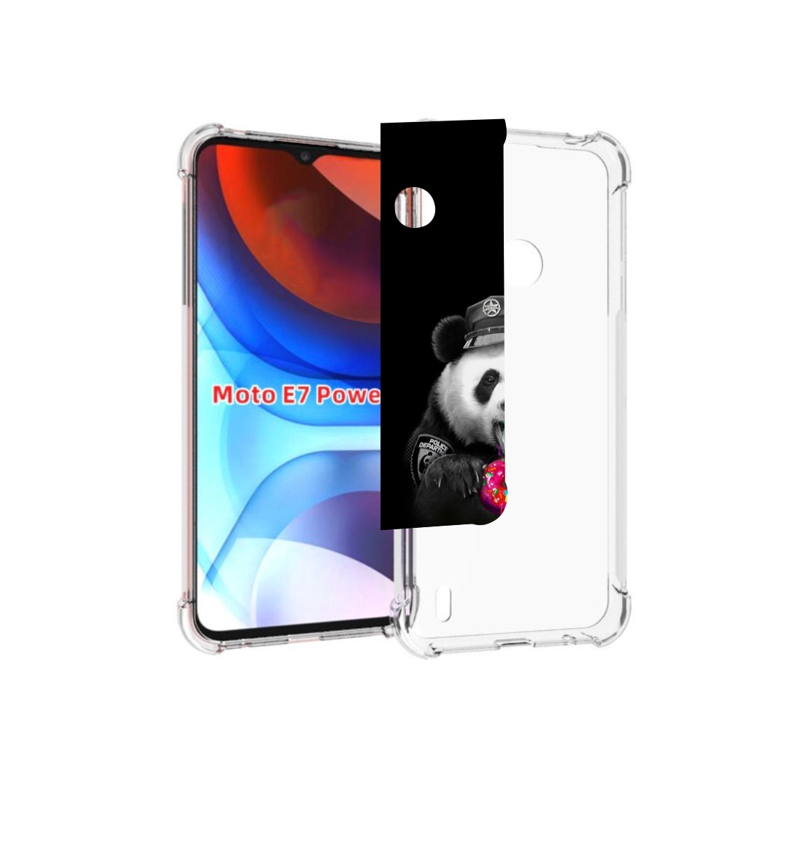 

Чехол MyPads Панда-с-пончиком для Motorola Moto E7 Power, Прозрачный, Tocco