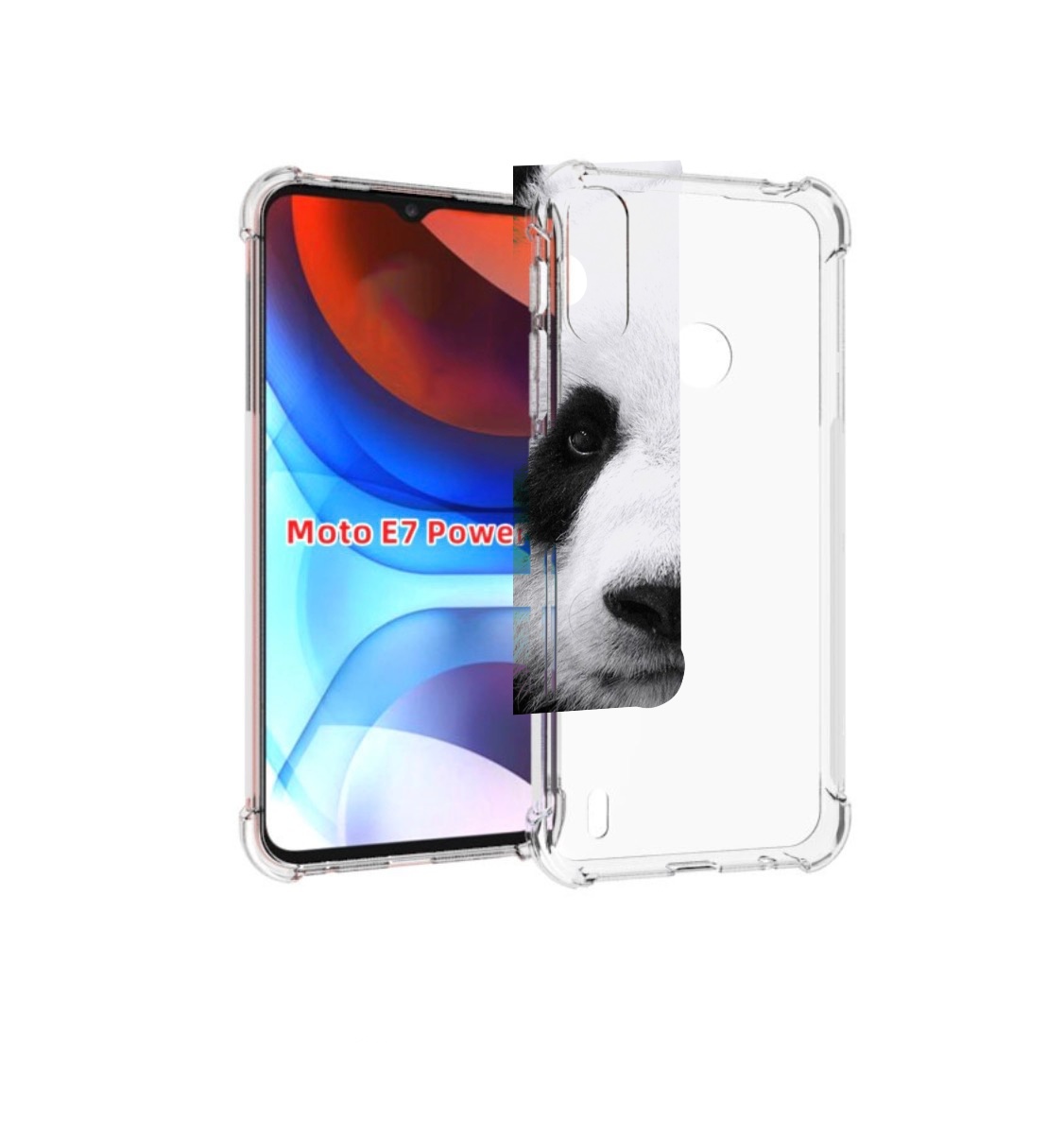 

Чехол MyPads Панда-портрет для Motorola Moto E7 Power, Прозрачный, Tocco