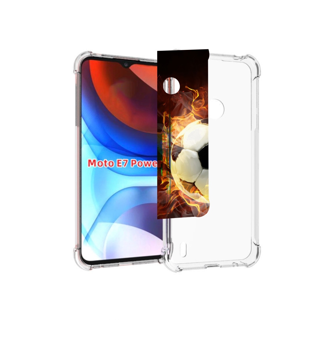 

Чехол MyPads Огненный-мяч для Motorola Moto E7 Power, Прозрачный, Tocco