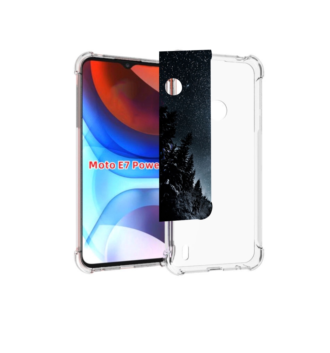 

Чехол MyPads Ночной-лес для Motorola Moto E7 Power, Прозрачный, Tocco