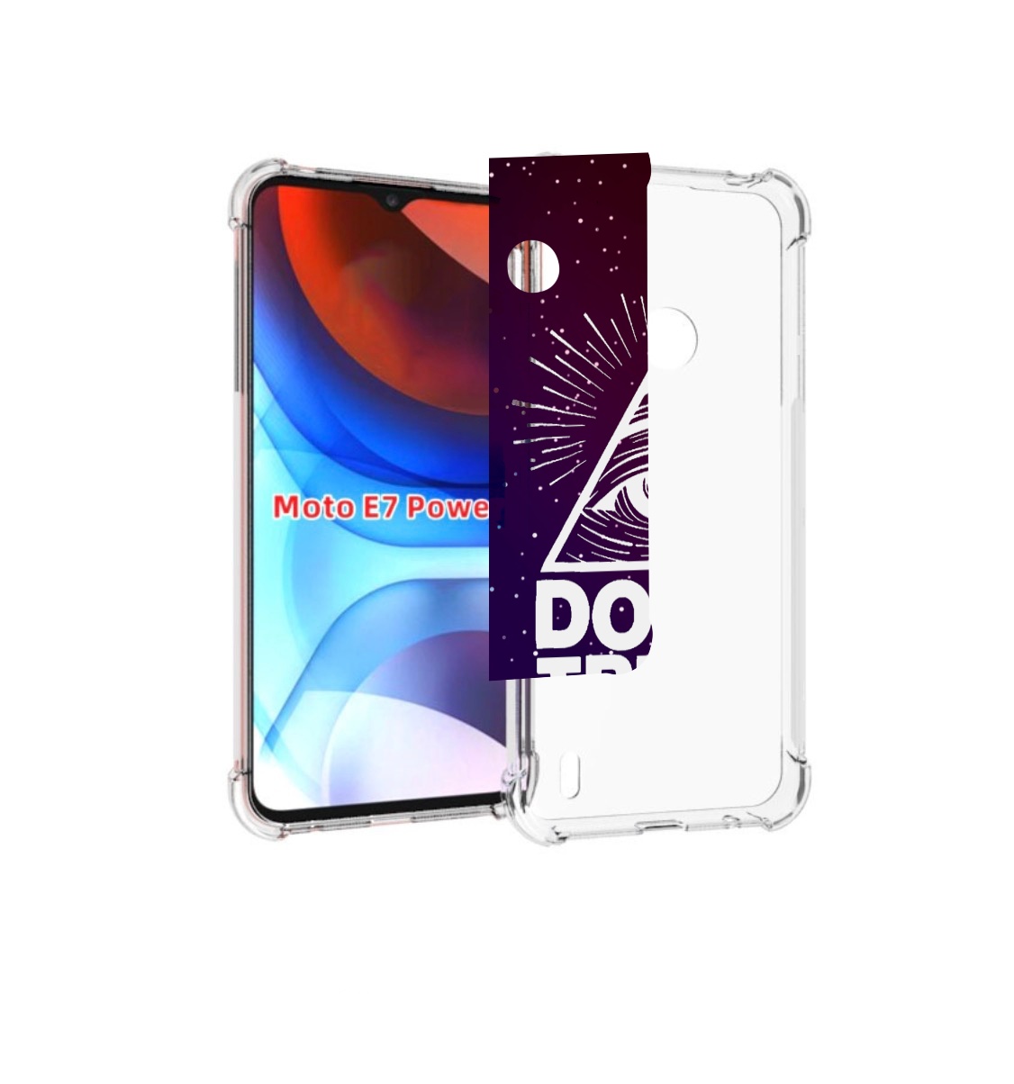 

Чехол MyPads Не-доверяй для Motorola Moto E7 Power, Прозрачный, Tocco