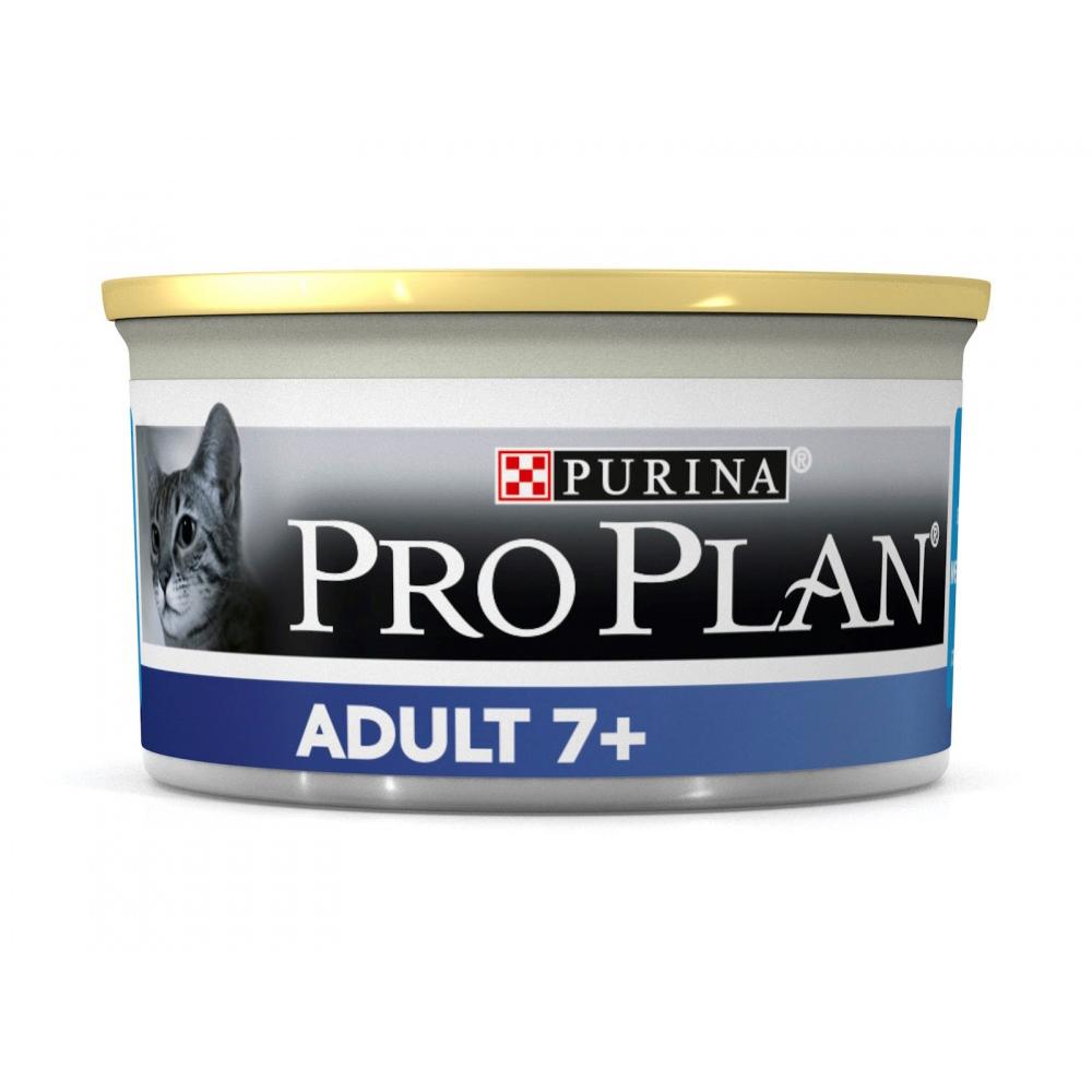 фото Влажный корм для кошек pro plan adult 7+ мусс с тунцом, 85 г