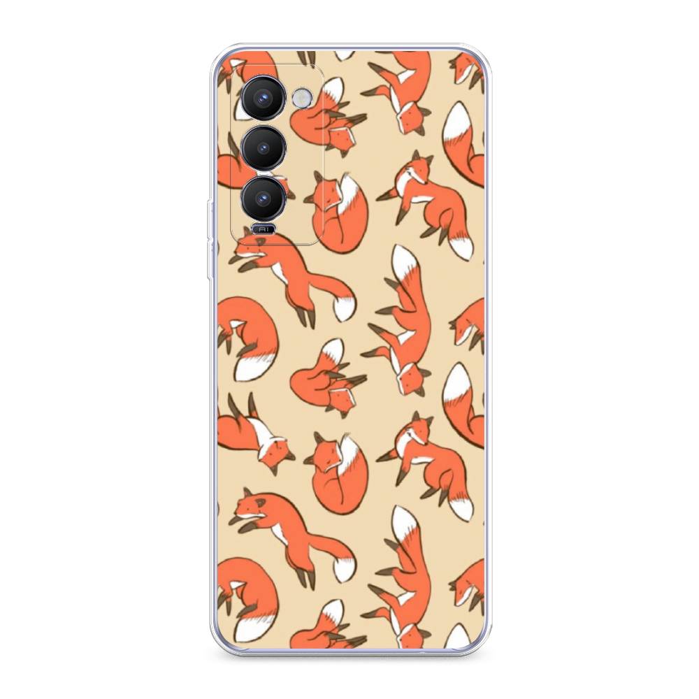 

Чехол Awog на Tecno Camon 18/18T "Лисички фон", Разноцветный, 300950-3