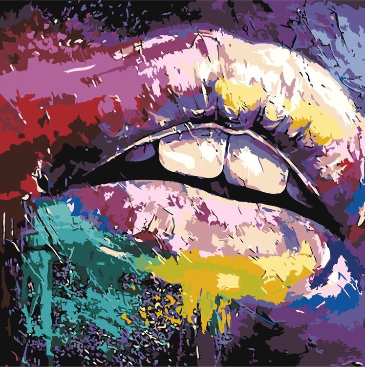 

Картина по номерам Живопись по Номерам Губы, 40x40, Губы
