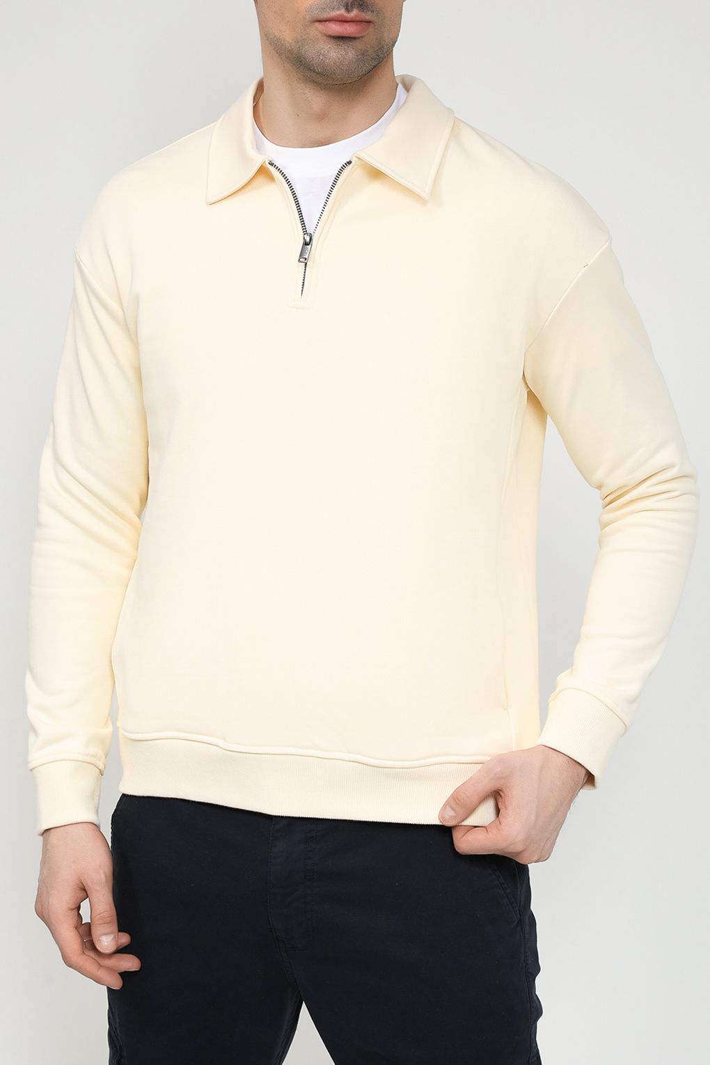 

Толстовка мужская MARCO DI RADI MDR231211344-025 бежевая L, Бежевый, MDR231211344-025