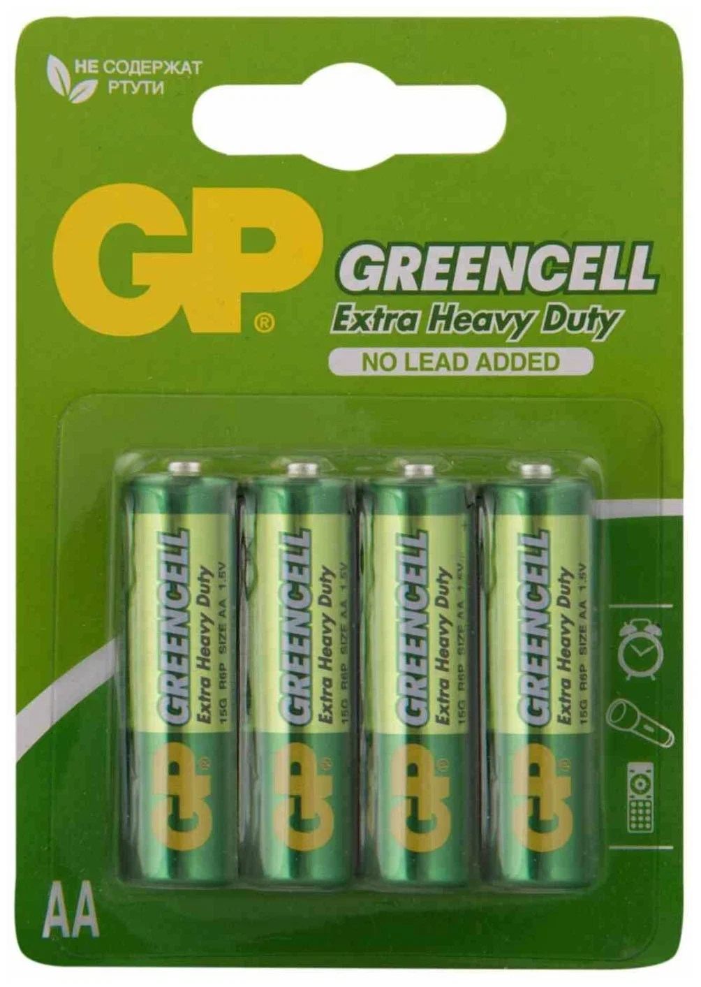 

GP Батарейки GreenCell AA/R6G 4 шт, 1 уп
