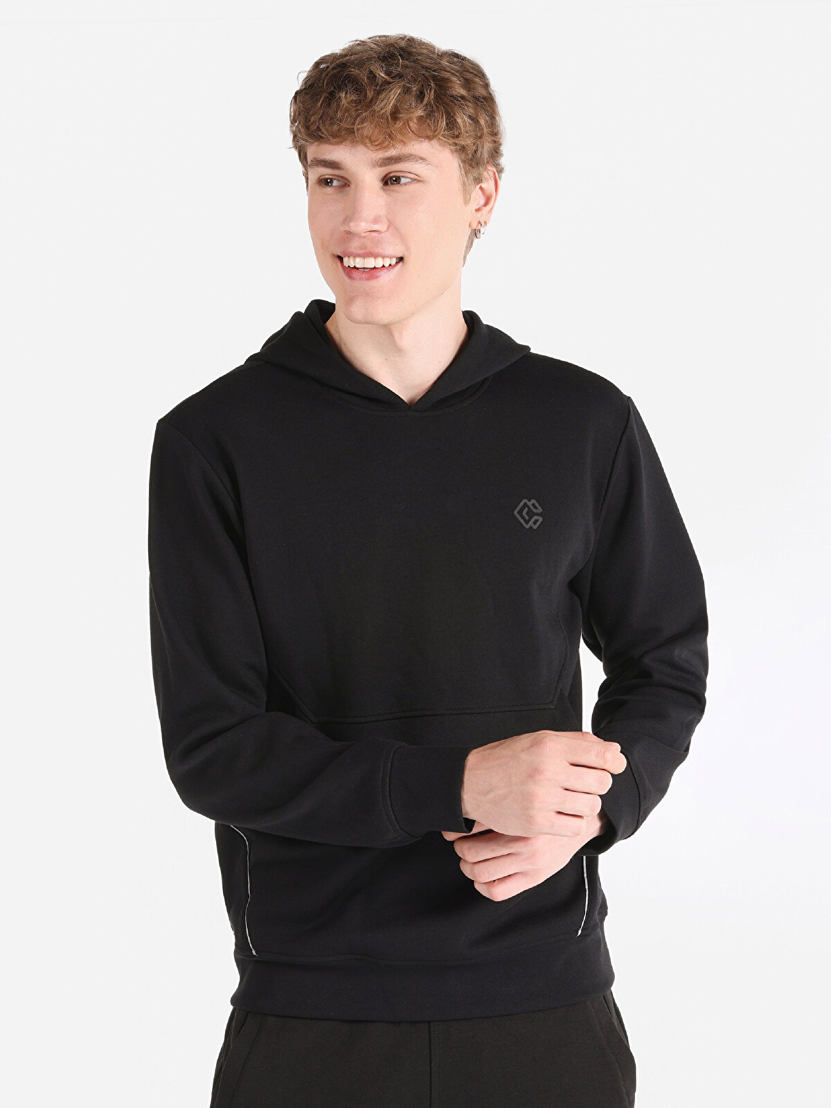 

Худи мужское COLIN'S CL1065664 черное M, Черный, CL1065664