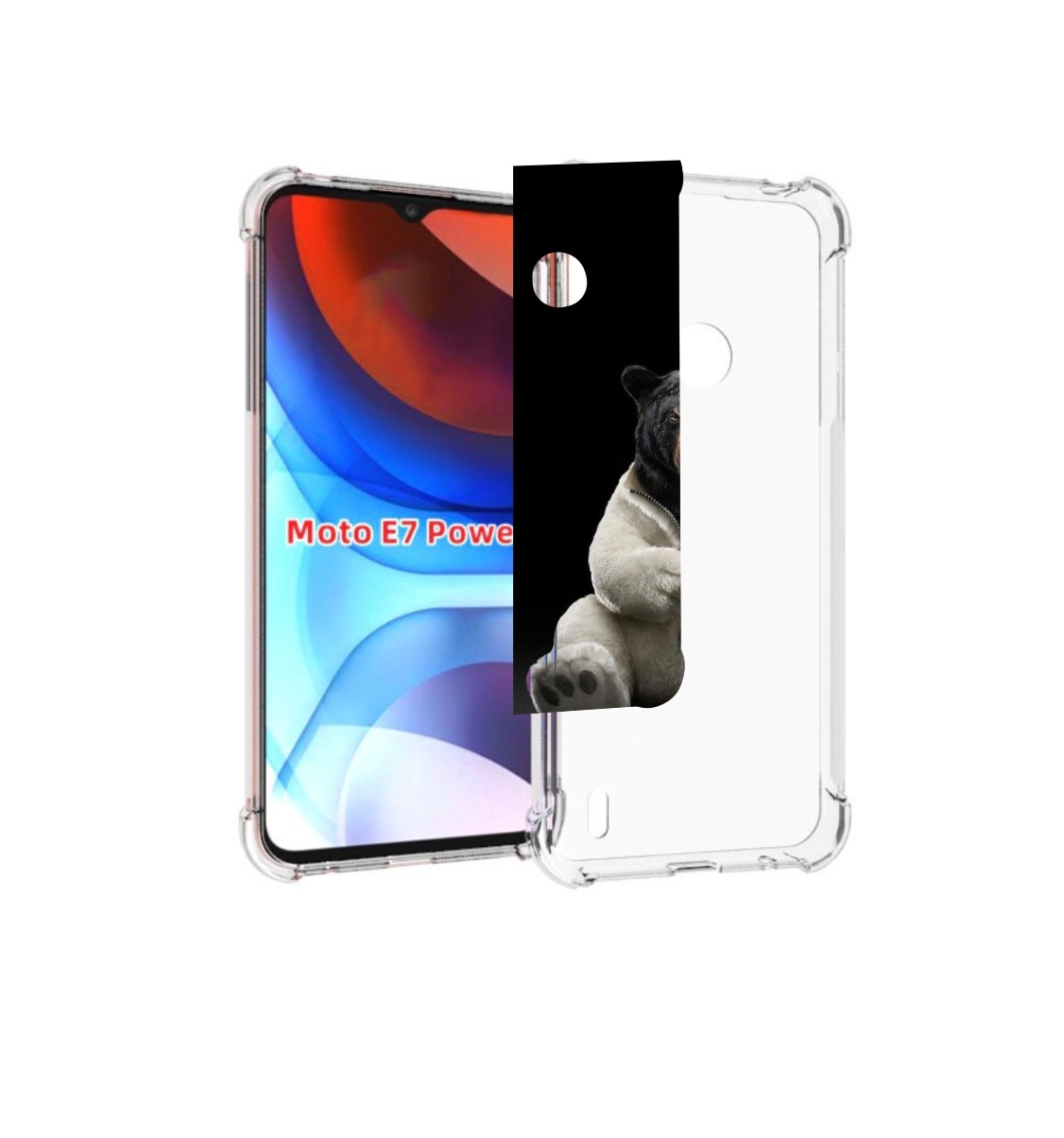 

Чехол MyPads Медведь-бурый-белый для Motorola Moto E7 Power, Прозрачный, Tocco