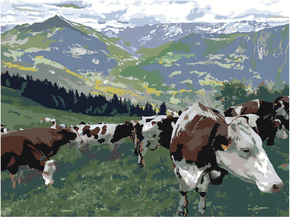 

Картина по номерам Живопись по Номерам Альпийская Милка, 30x40, Альпийская Милка