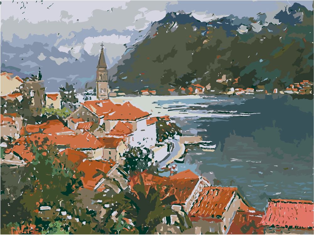 

Картина по номерам Живопись по Номерам Город, 30x40, Город