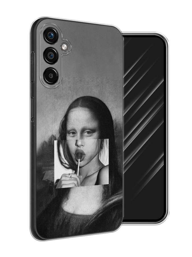 

Чехол Awog на Samsung Galaxy A25 5G "Mona Lisa sucking lollipop", Серый, 2108550-9