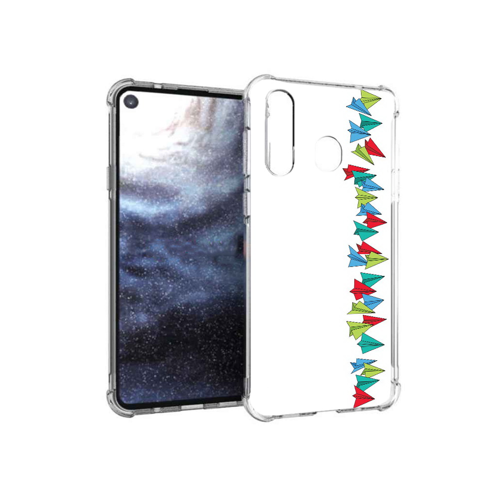 Чехол MyPads Tocco для Samsung Galaxy A8s самолетики из листочков (PT124633.501.593)