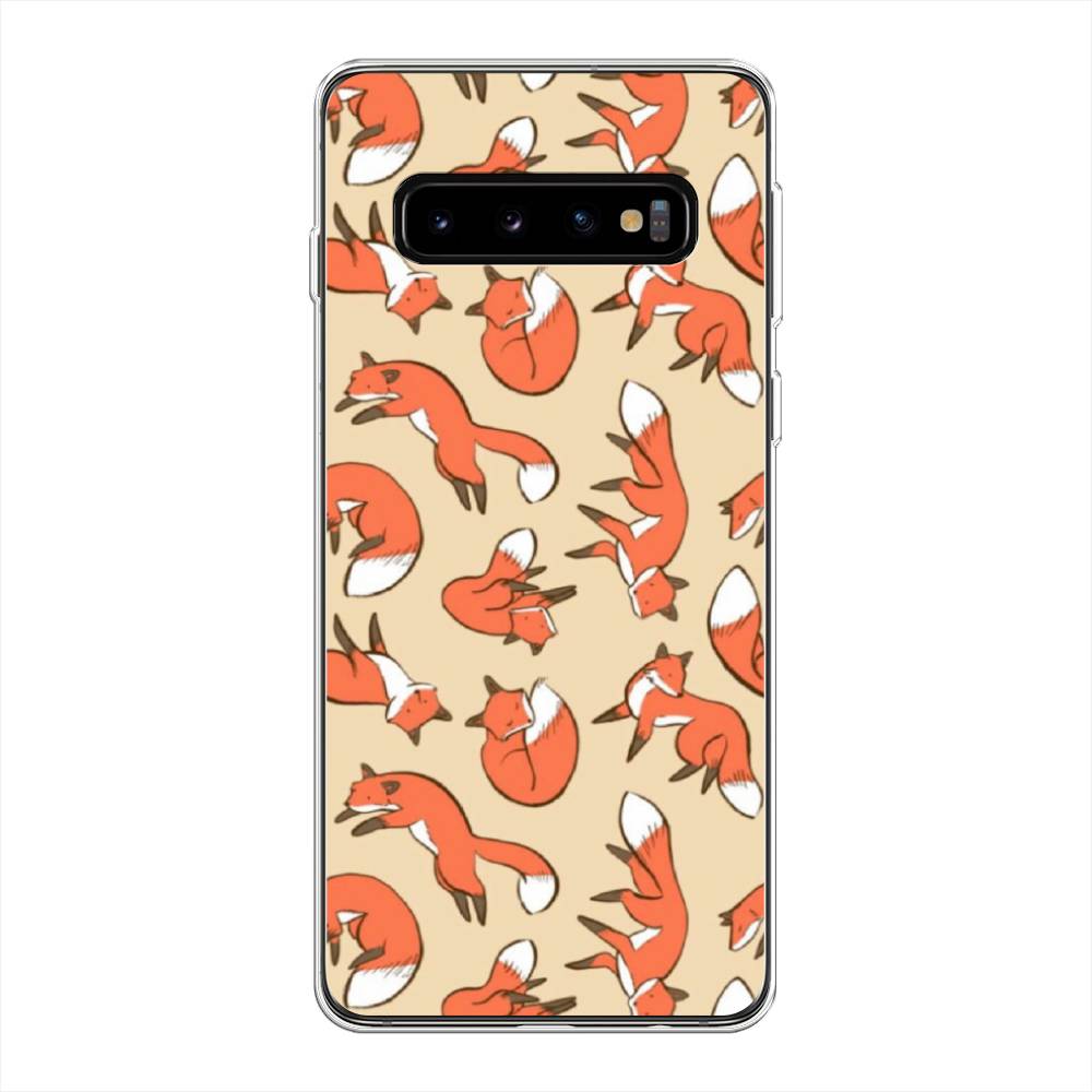 

Чехол Awog на Samsung Galaxy S10 Plus "Лисички фон", Разноцветный, 27150-3