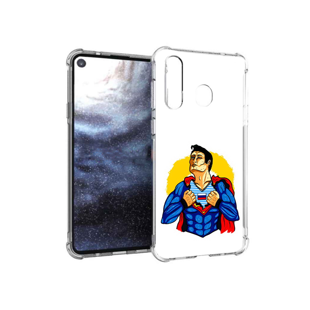 

Чехол MyPads Tocco для Samsung Galaxy A8s русский супермен (PT124633.501.591), Прозрачный, Tocco