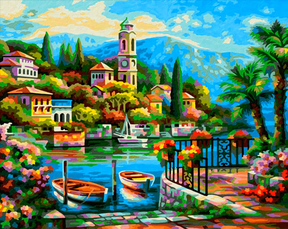 

Картина по номерам Schipper Озеро Комо, 24x30, Озеро комо