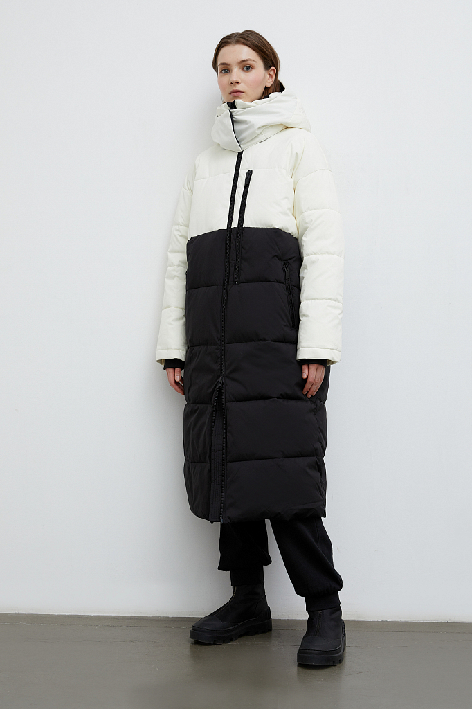 фото Пуховик-пальто женский finn flare fwb11003 черный 2xl