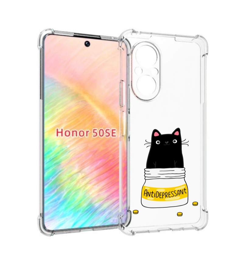 

Чехол бампер MyPads Антидеприсан для Honor 50 SE противоударный, Прозрачный, Tocco