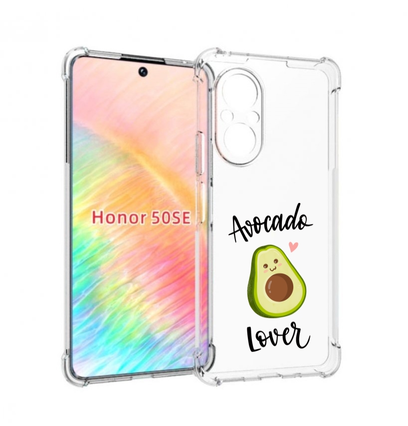 

Чехол бампер MyPads Авокадо-любовь для Honor 50 SE противоударный, Прозрачный, Tocco