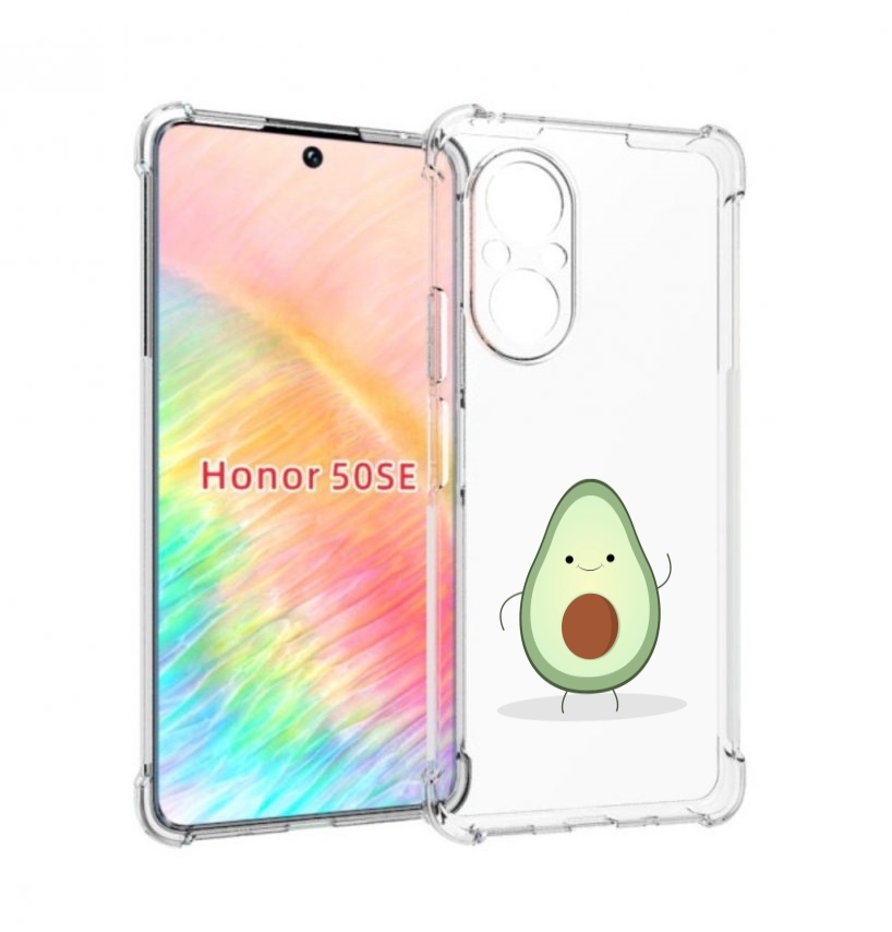 

Чехол бампер MyPads Авокадик для Honor 50 SE противоударный, Прозрачный, Tocco