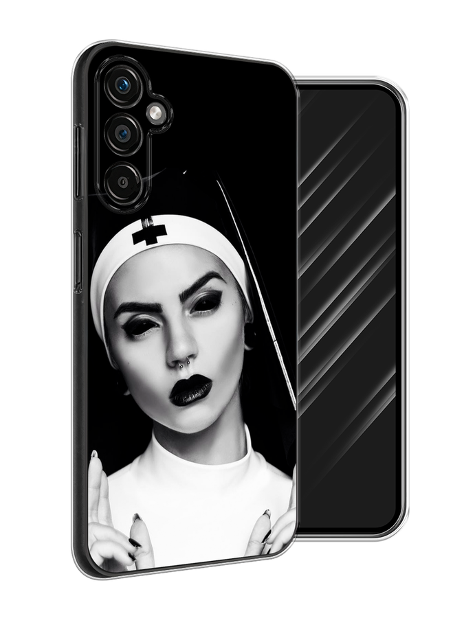 

Чехол Awog на Samsung Galaxy A25 5G "Черная монашка", Серый;черный, 2108550-9