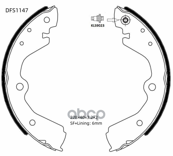 

Тормозные колодки DOUBLE FORCE барабанные DFS1147