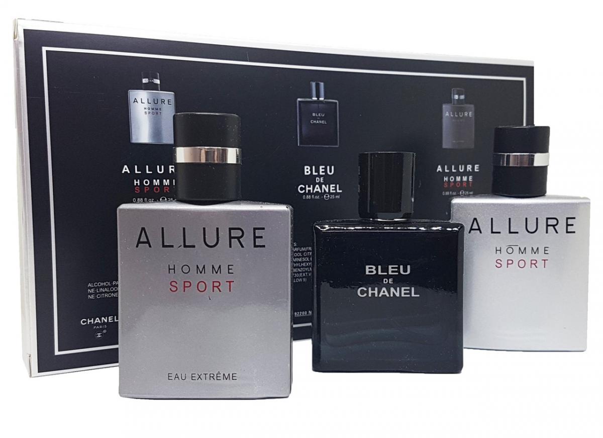 Подарочный парфюмерный набор Chanel Allure Pour Homme 3x25 ml мужской