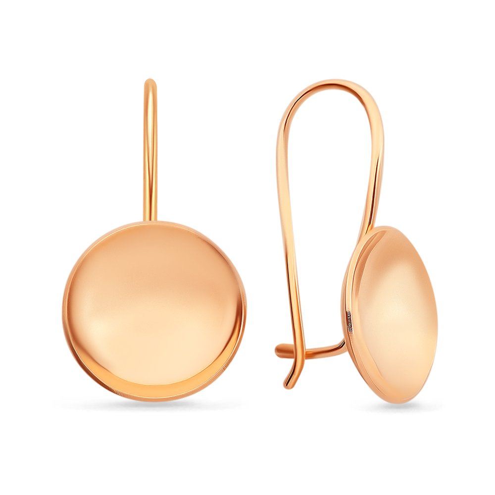 

Серьги из красного золота без вставки 585Gold 402003474, 402003474