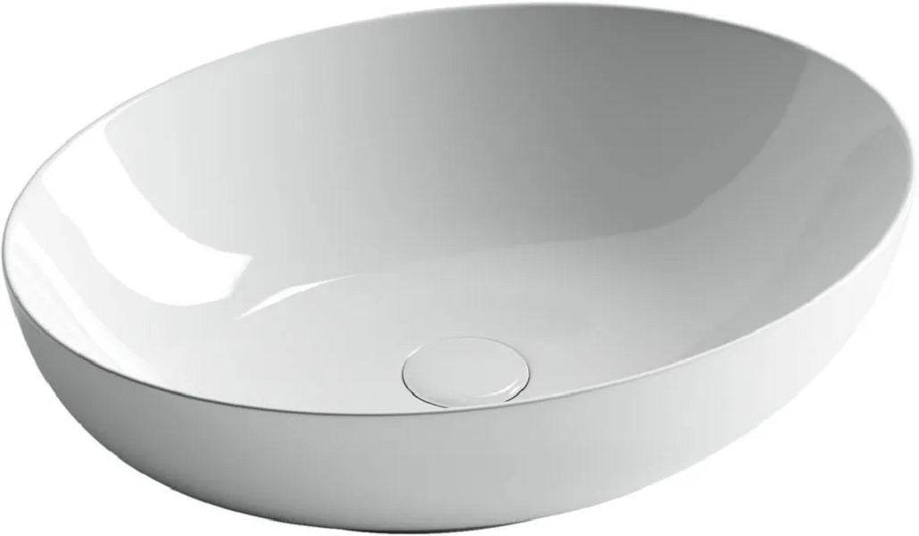 

Накладная раковина Ceramicanova Element CN6017 овальная 52х40 белая, Белый