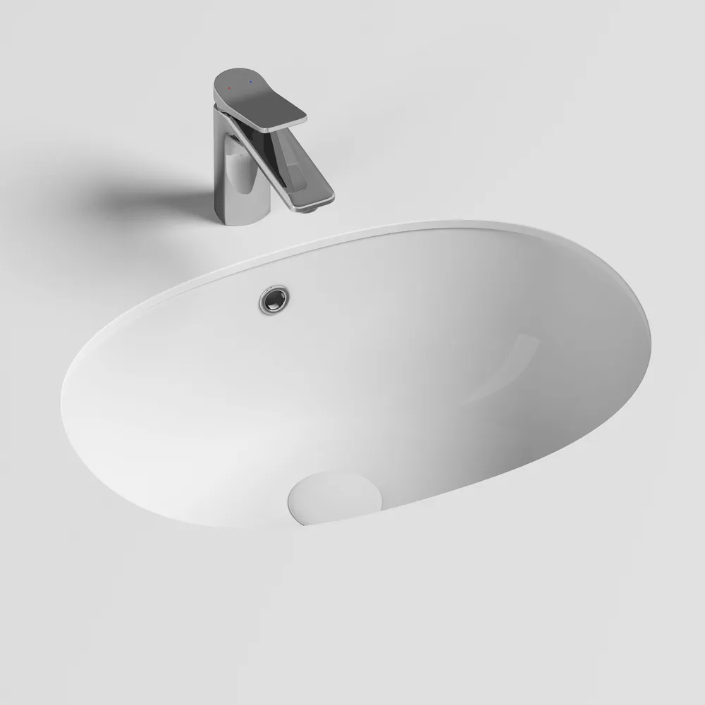 фото Встраиваемая раковина ceramicanova element cn6044 овал 56,5 см. с переливом