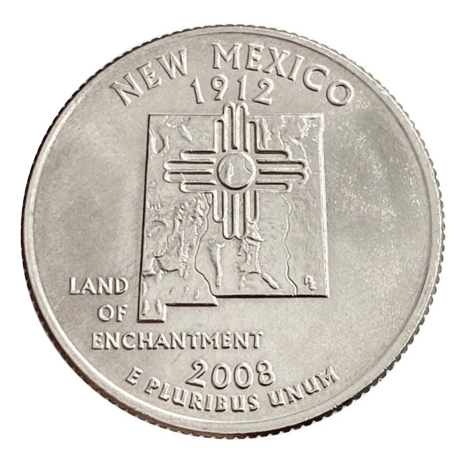 

Монета 25 центов Нью Мексико. Штаты и территории. США D 2008 UNC