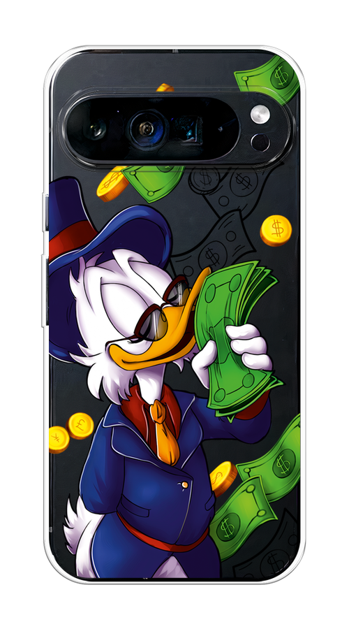

Чехол на Google Pixel 9 Pro XL "Scrooge McDuck with Money", Синий;зеленый;белый, 272150-1