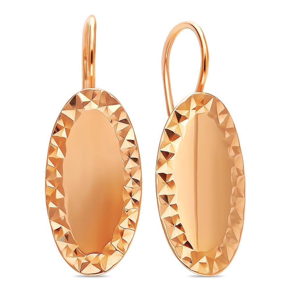 

Серьги из красного золота без вставки 585Gold 402003374, 402003374