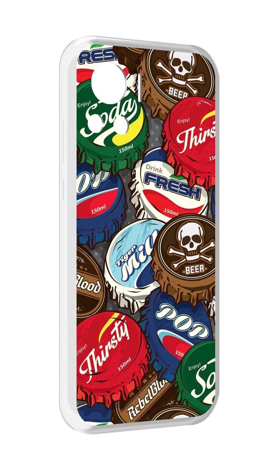 

Чехол MyPads крышки от баночек для Motorola Edge 30 Ultra, Прозрачный, Tocco