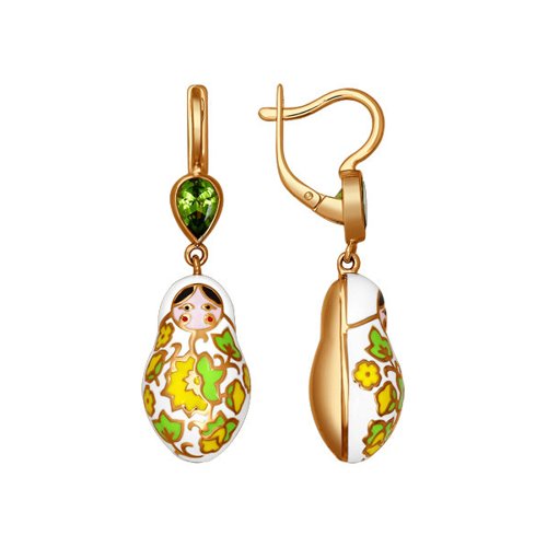 

Серьги из серебра с фианитом SOKOLOV 93020452, 93020452