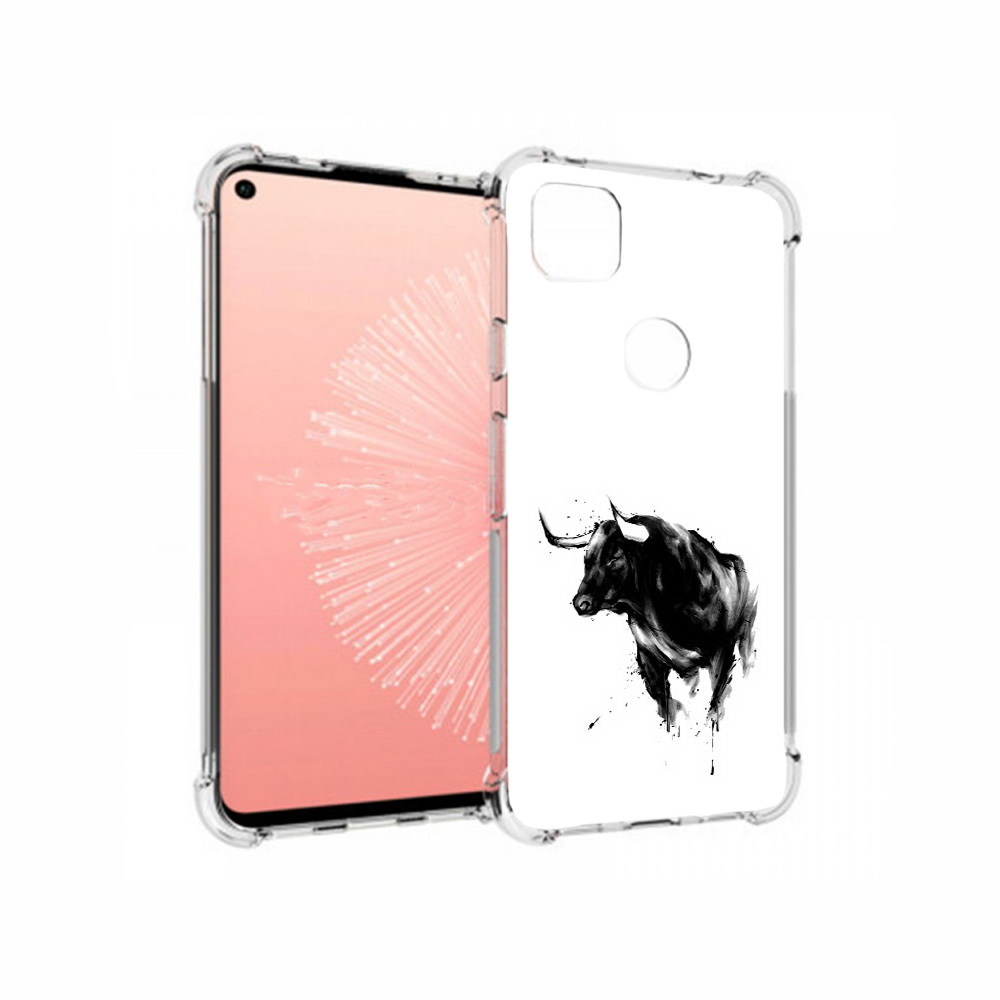 

Чехол MyPads Tocco для Google Pixel 4A бык, Прозрачный, Tocco