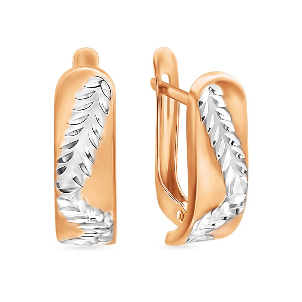 

Серьги из красного золота без вставки 585Gold 402003351, 402003351