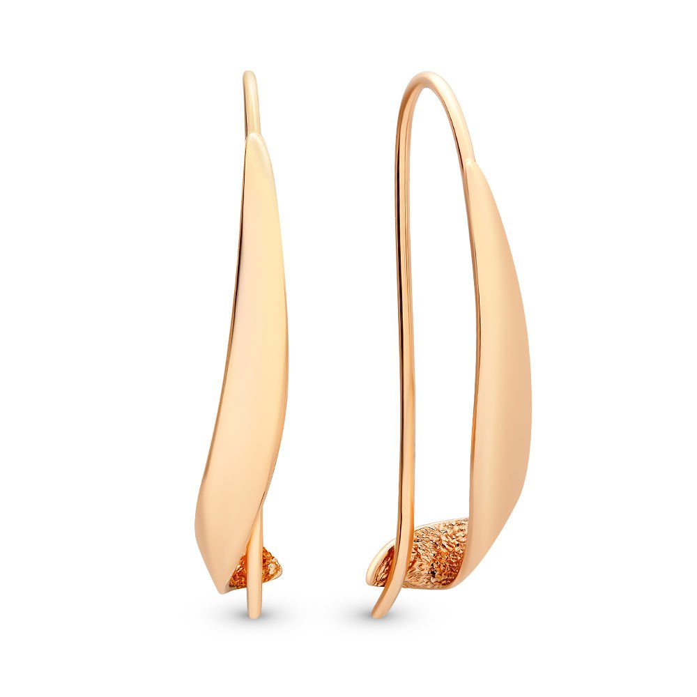 

Серьги из красного золота без вставки 585Gold 402003344, 402003344