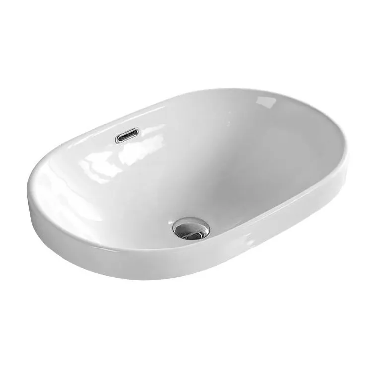 Раковина для ванной / Раковина врезная в столешницу CeramaLux 5006C с переливом