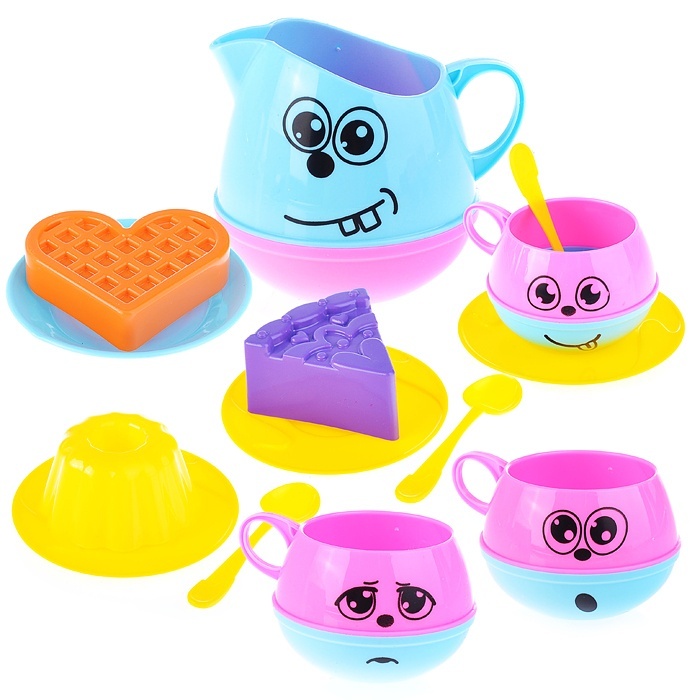 Knopa Чайное настроение, чайник, 3 чашки и пирожное