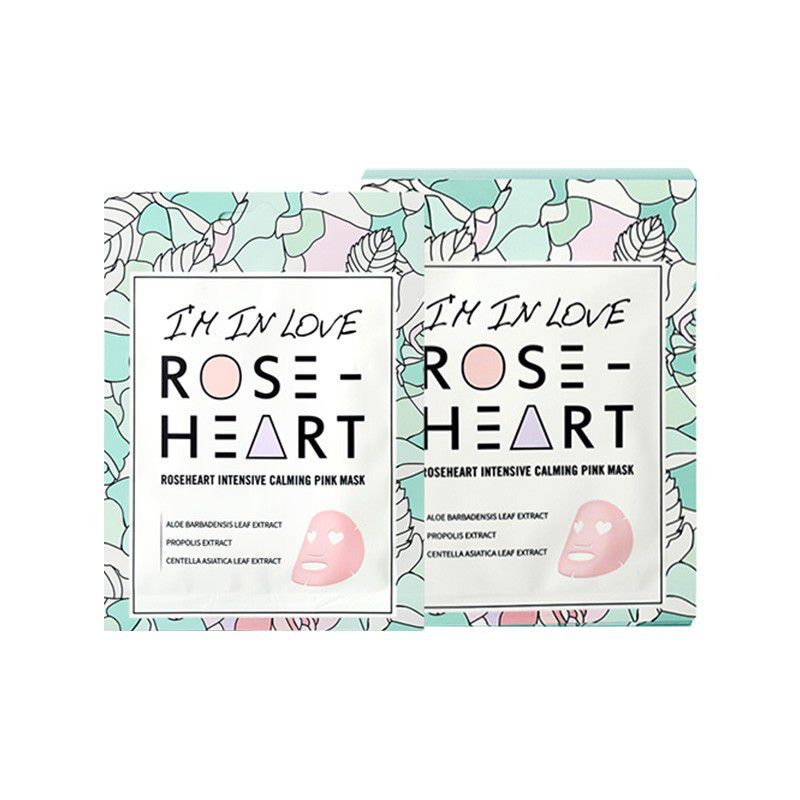 

Успокаивающая тканевая маска для лица Roseheart алоэ прополис центелла, 10 шт по 18 г