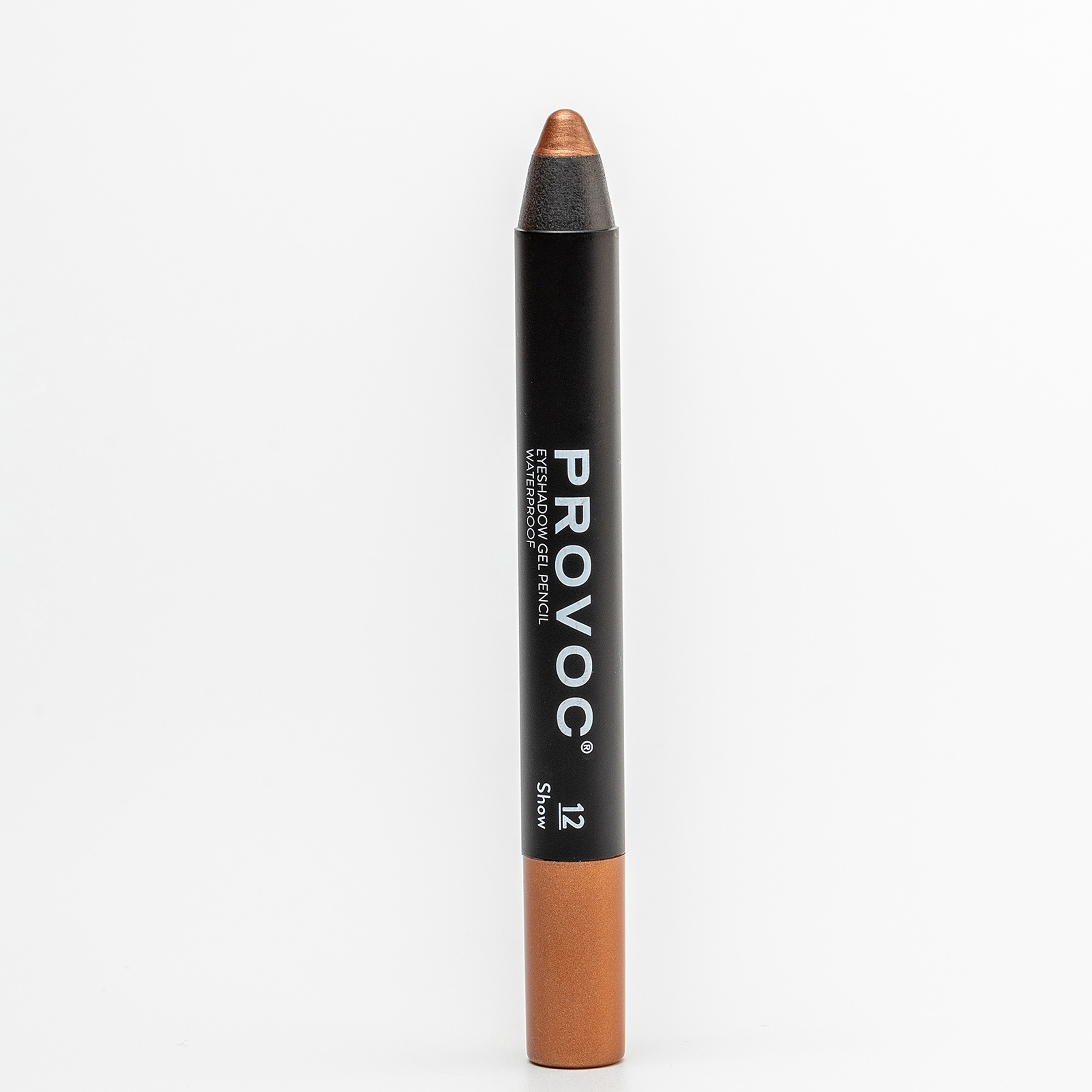 Тени-карандаш PROVOC водостойкие 12 Show тени карандаш водостойкие eyeshadow pencil pvep10 10 оливковый шиммер 1 шт