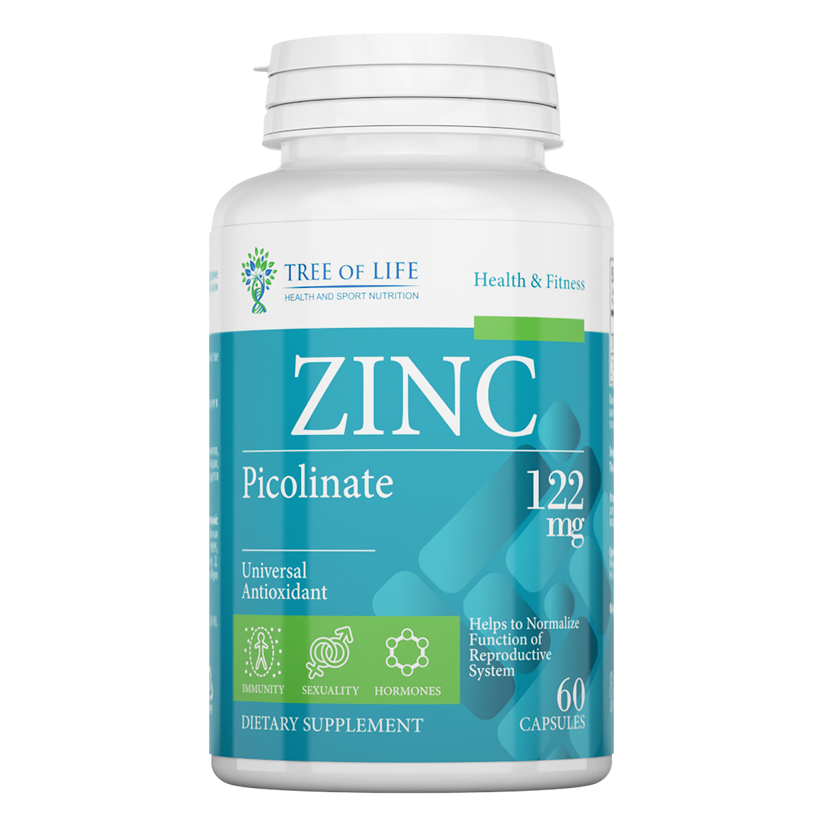 Life zinc. Tree of Life Zinc Picolinate, 60 капс. Zinc 60 caps Tree of Life. Zinc Picolinate капсулы. Пиколинат цинка 122 мг.