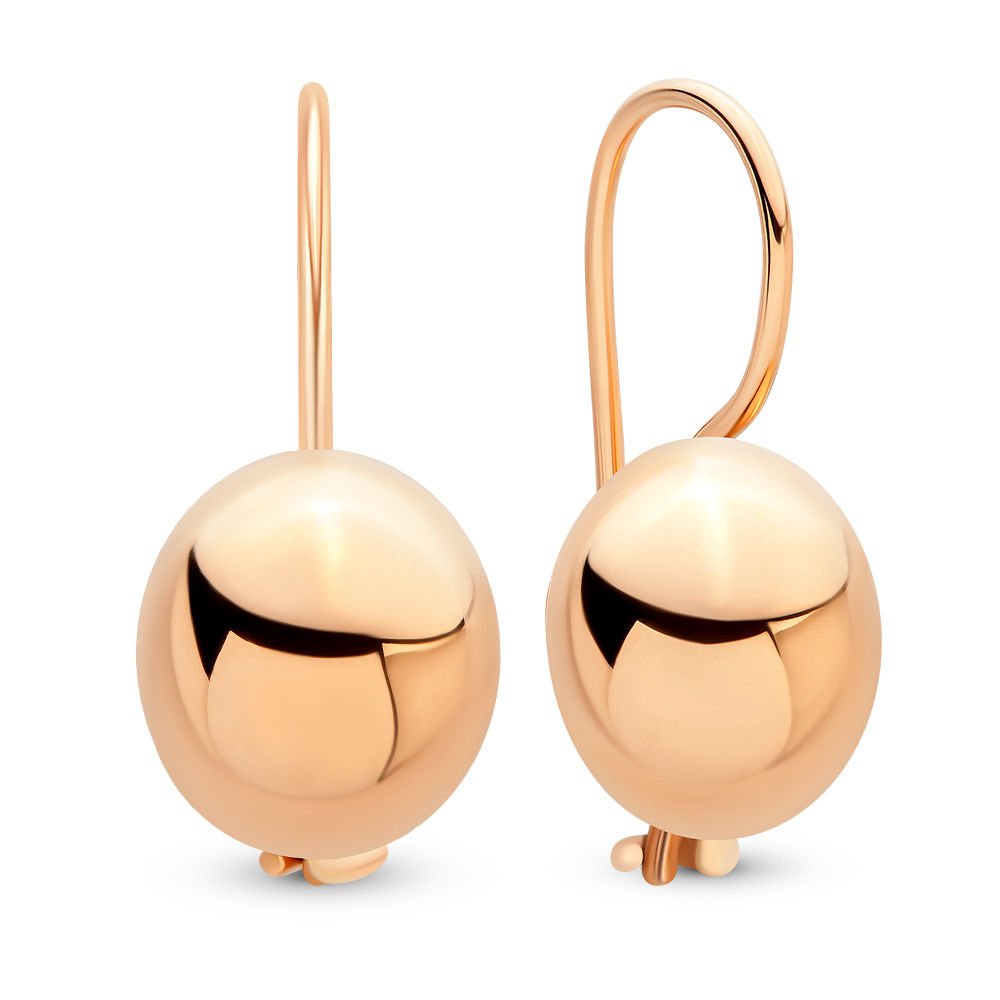

Серьги из красного золота без вставки 585Gold 402003215, 402003215