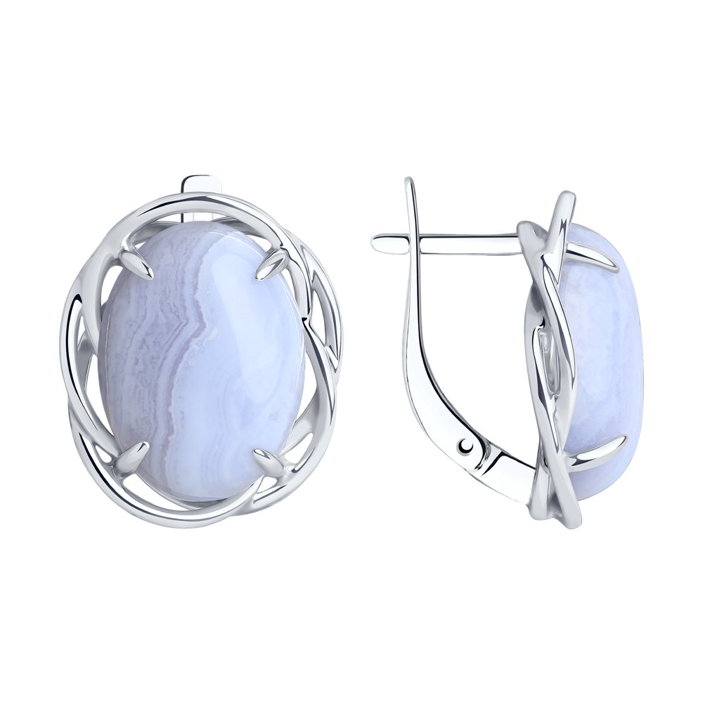 

Серьги из серебра с агатом Diamant 94-320-00912-1, 94-320-00912-1